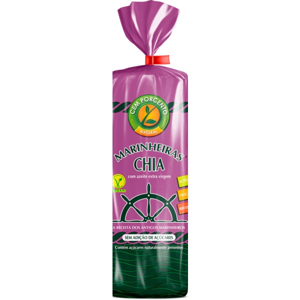 Embalagem de Bolachas Marinheiras com Chia — 200 g