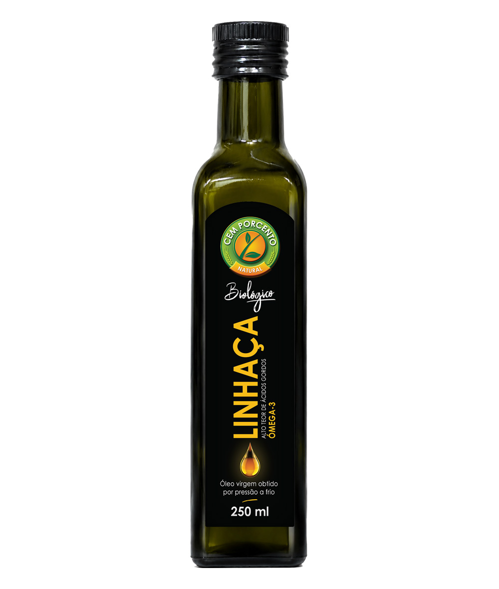 Embalagem de Óleo de Linhaça Biológico — 250 ml