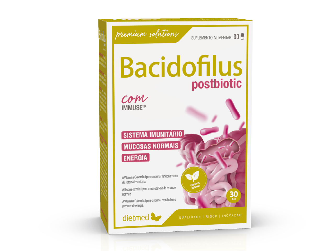 Embalagem de BACIDOFILUS POSTBIOTIC 30 cápsulas vegetais