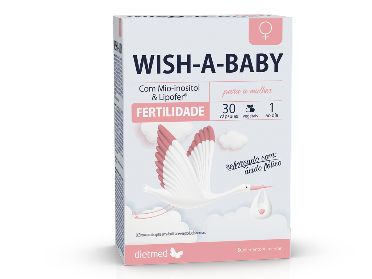 Embalagem de WISH-A-BABY 30 cápsulas vegetais