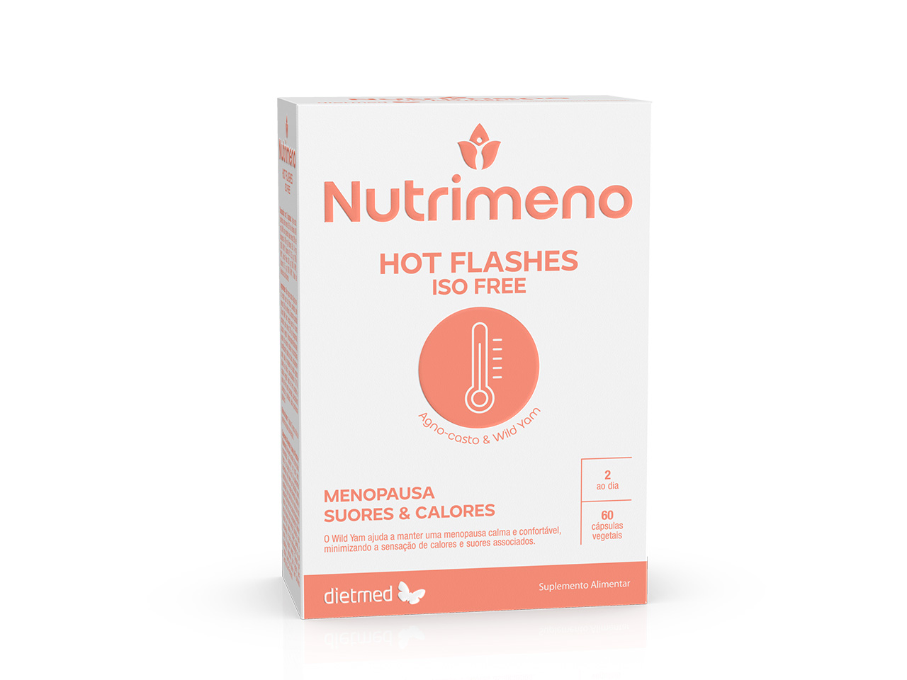 Embalagem de NUTRIMENO HOT FLASHES ISO FREE 60 cápsulas vegetais