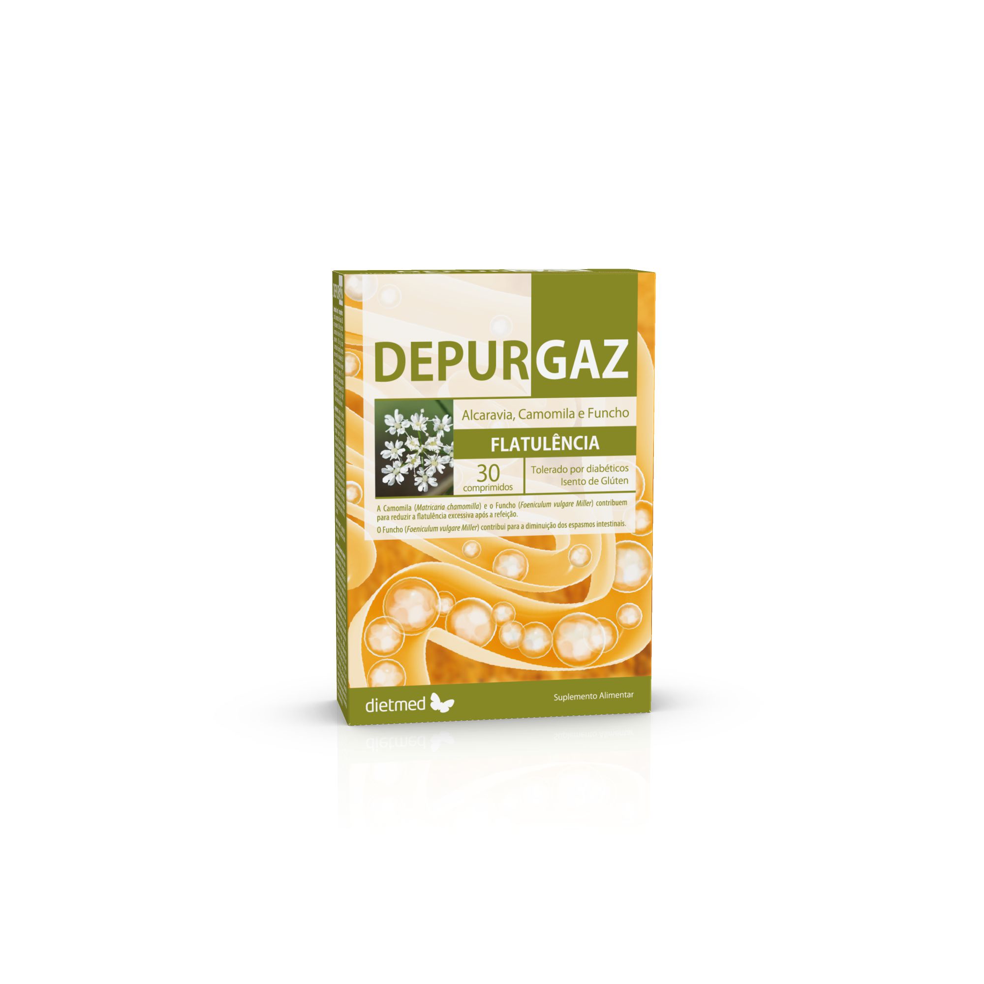 Embalagem de DEPURGAZ 30 comprimidos