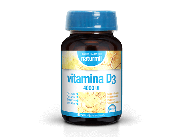 Embalagem de VITAMINA D3 4000 U.I. 60 capsulas