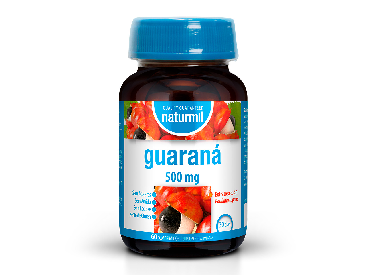 Embalagem de GUARANA 500mg 60 comprimidos