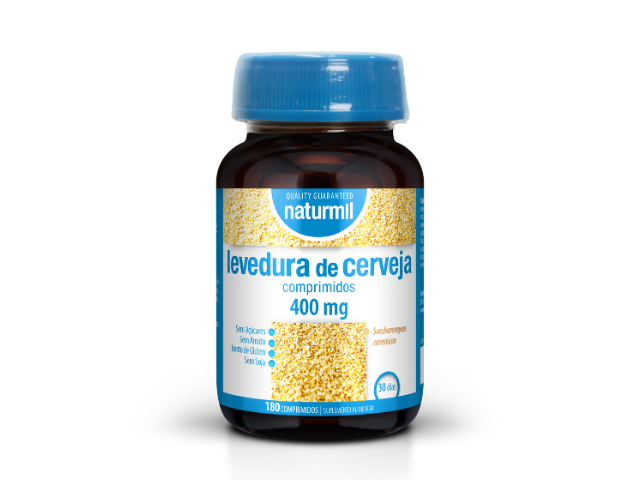Embalagem de Levedura de Cerveja 400 mg — 180 comprimidos