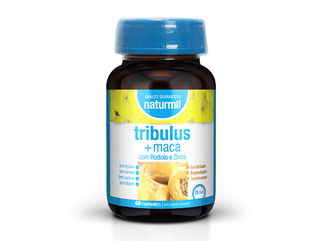 Embalagem de TRIBULUS + MACA 60 COMPRIMIDOS