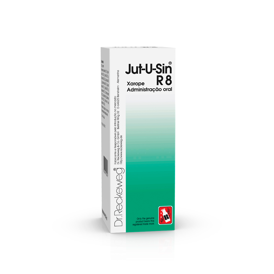 Embalagem de R8 Jut-U-Sin® — solução oral