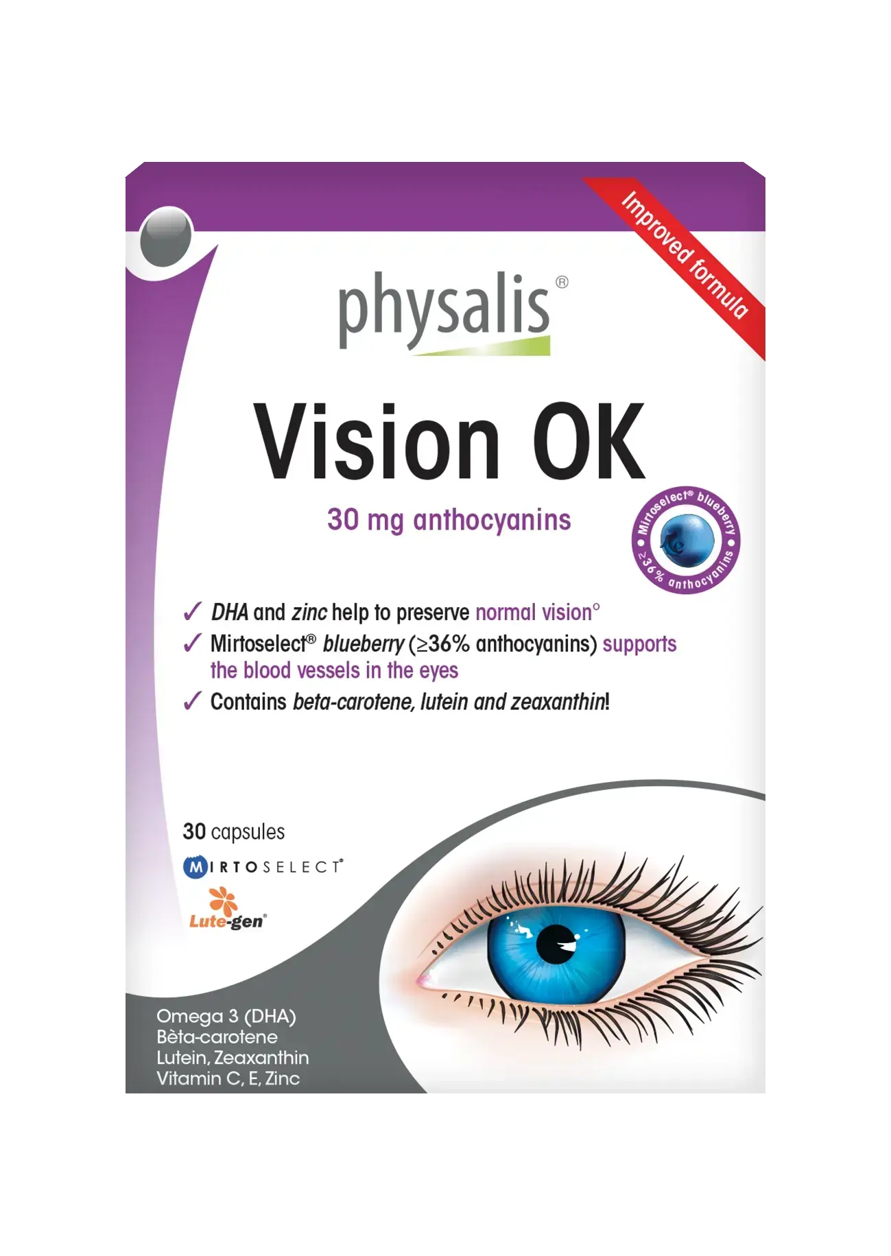 Embalagem de Vision OK — 30 Cápsulas