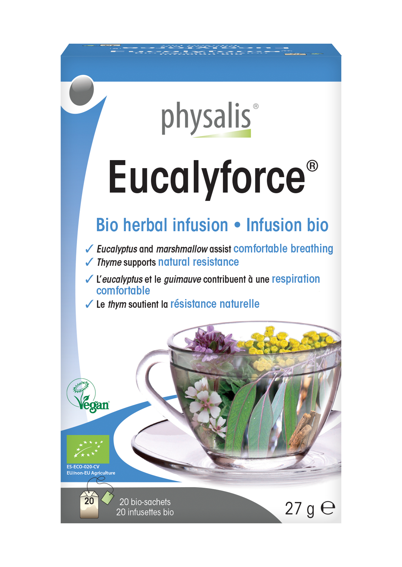 Embalagem de Eucalyforce BIO — 20 Saquetas
