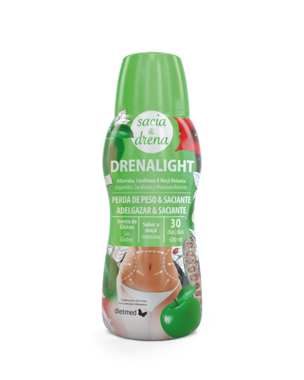 Embalagem de Drenalight Sacia & Drena Maçã — 600 ml